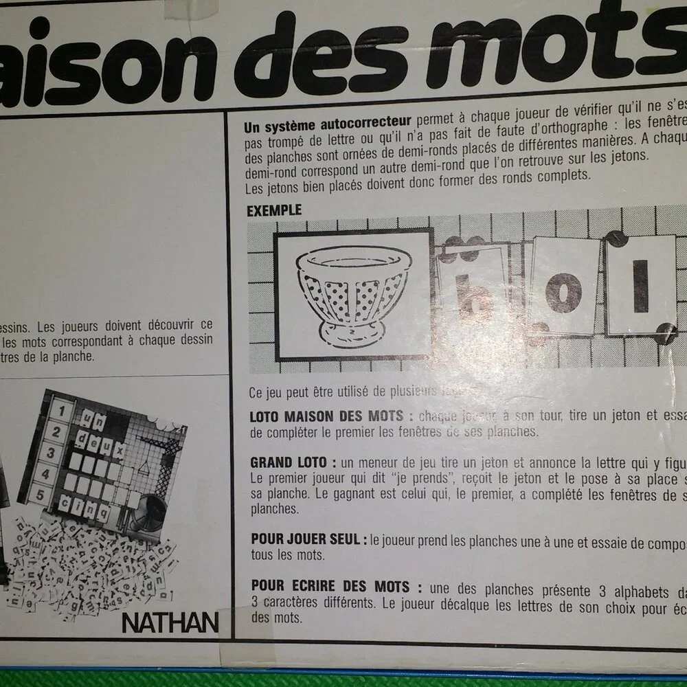 La maison des Mots learning to read game by Nathan French New